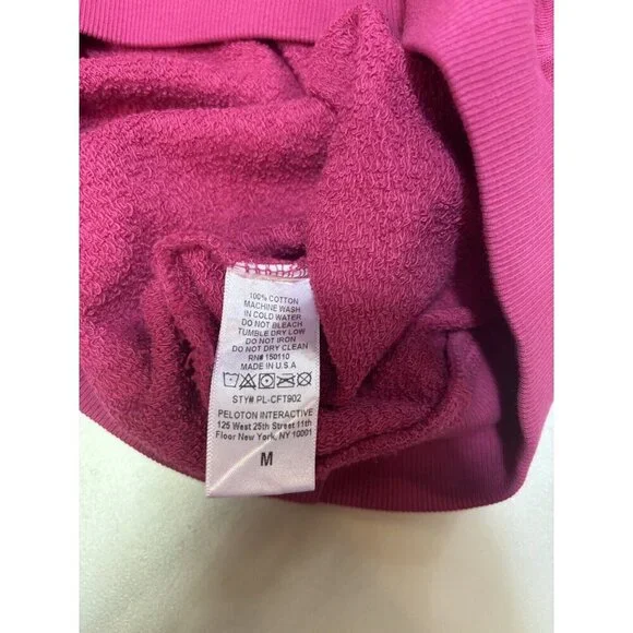 Peloton NWOT Rose Logo Print Crewneck Sweatshirt Pink Women’s Size Medium - Picture 7 of 8